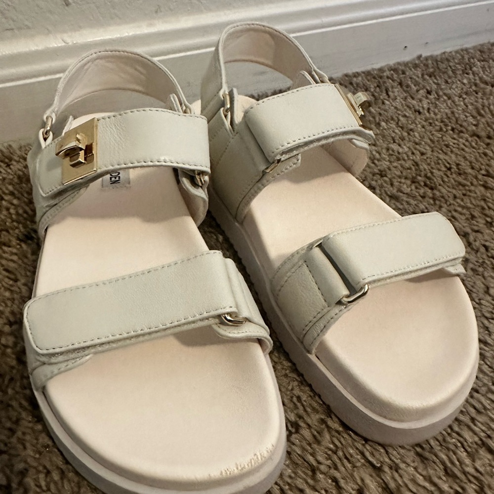 Steve Madden MONA BONE LEATHER sandals